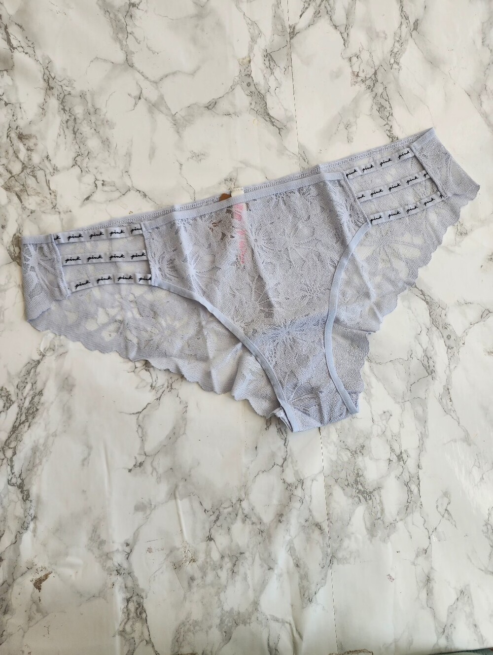 Victoria's Secret PINK Logo Strappy Cheekster Panties XL NWT
